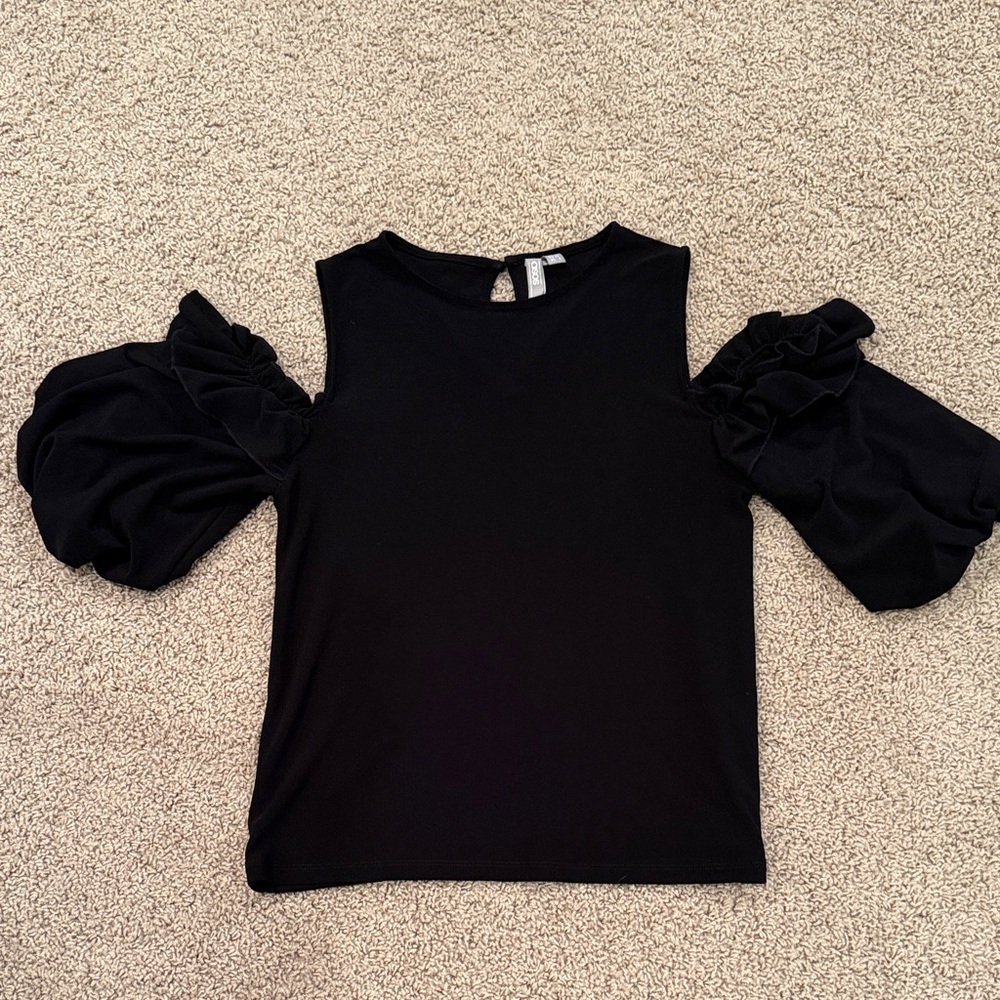 ASOS Black Cold Shoulder Top